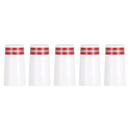 Unique Bargains - Golf Plastic Ferrules, Golf Club Ferrules Fits 0.35In Tapered Steel Shafts, 5pcs - Fits Golfing Club Repair/Replacement - White, Red, Silver