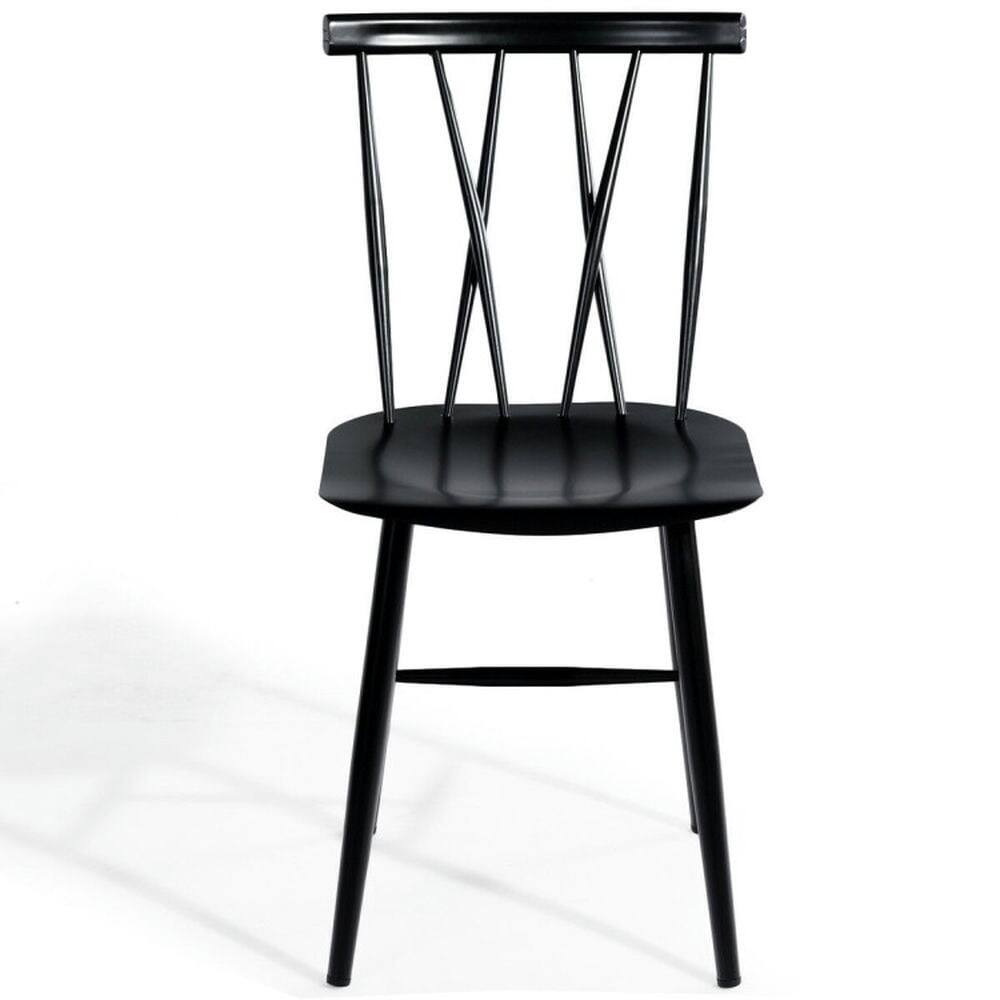 Back. Kadyn - Dining Chairs, Kitchen Chairs Trattoria Chairs,Set of 2 Modern Dining Chairs with Backrest - Black.