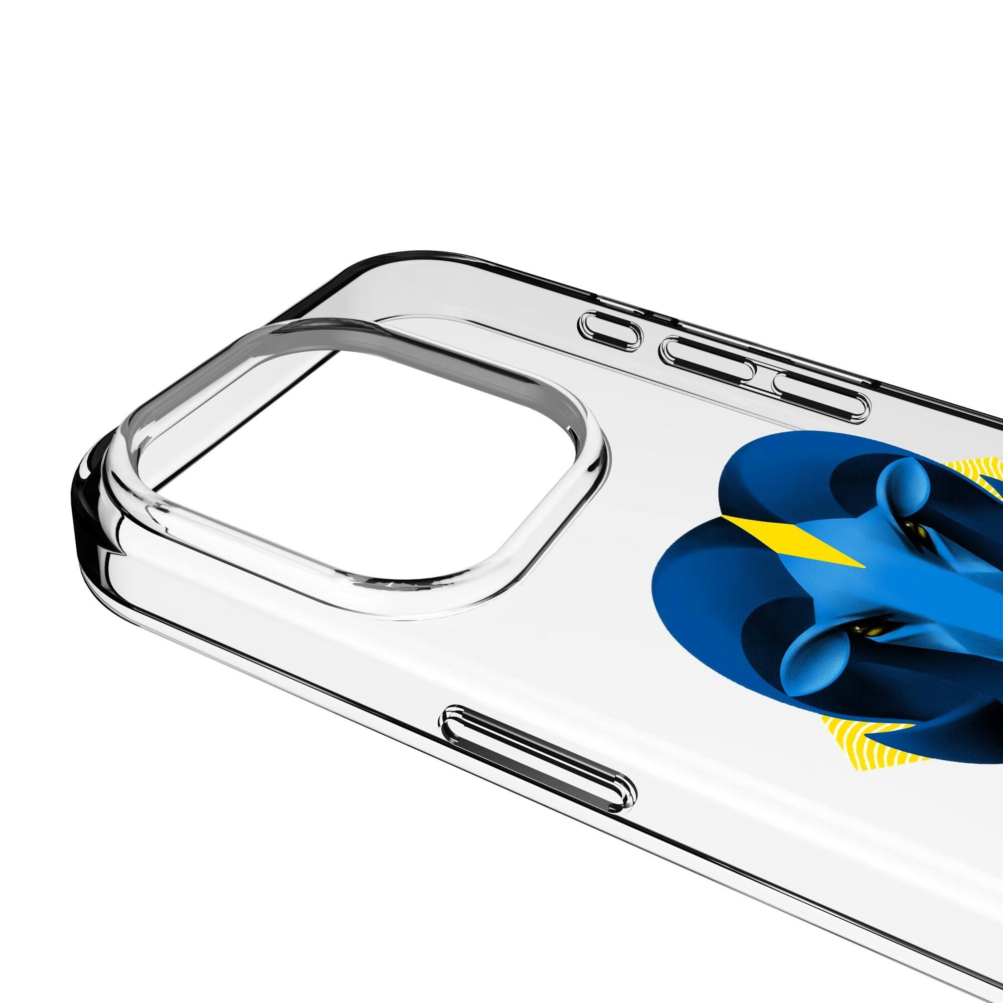 Alt View 2. Keyscaper - Los Angeles Rams iPhone Clear Case - 13 Pro - Multicolor.