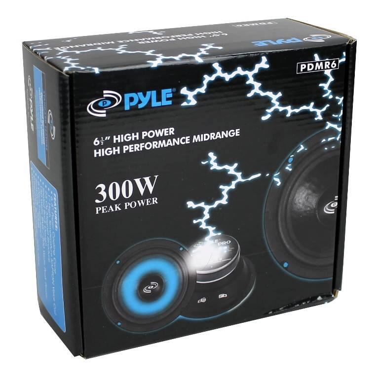 PYLE HIGH POWER MIDRANGE  
6 1/2" HIGH PERFORMANCE MIDRANGE  
300W PEAK POWER  
PYLE PRO  
PDMR6