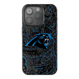 Keyscaper - NFL - Carolina Panthers Paisley Bling iPhone Case - 15 - Black