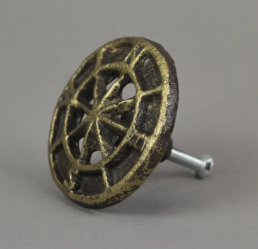 Compass Drawer Zeckos Set of 12 Cast Iron Cabinet Hardware Knob Compass Rose Drawer ...