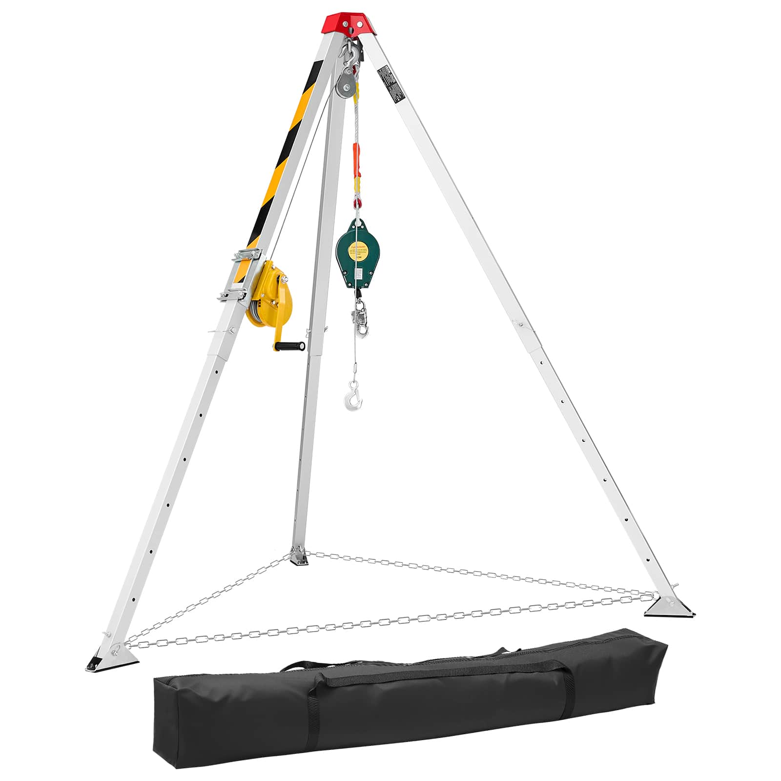 VEVOR - Confined Space Tripod Kit, Heavy Duty Rescue Tripod Lifting Hoist 1200 lbs Winch, 4.1 ft Adjustable Legs - Silver price history on PriceWatchPro