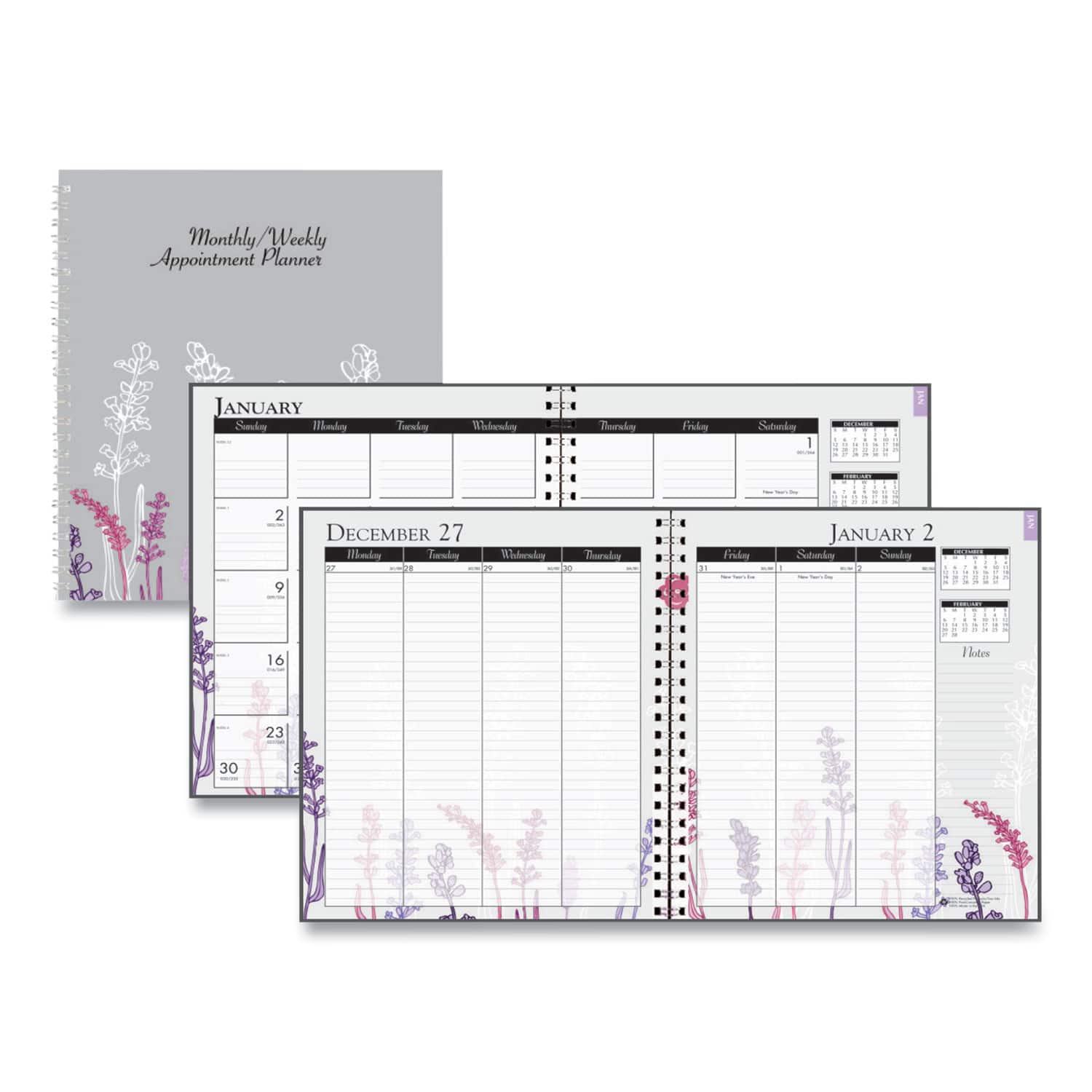House of Doolittle - Recycled Wild Flower Weekly|Monthly Planner 12 Month January 2026 to December 2026