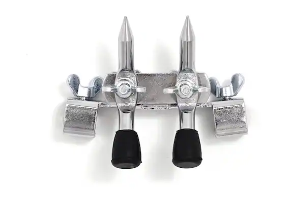 Front. Gibraltar Hardware - Hoop Mounted Bass Drum Anchor, Prevents Drum Creep with Dual Surface Tips for Carpet or Hard Floors, Universal Fit.