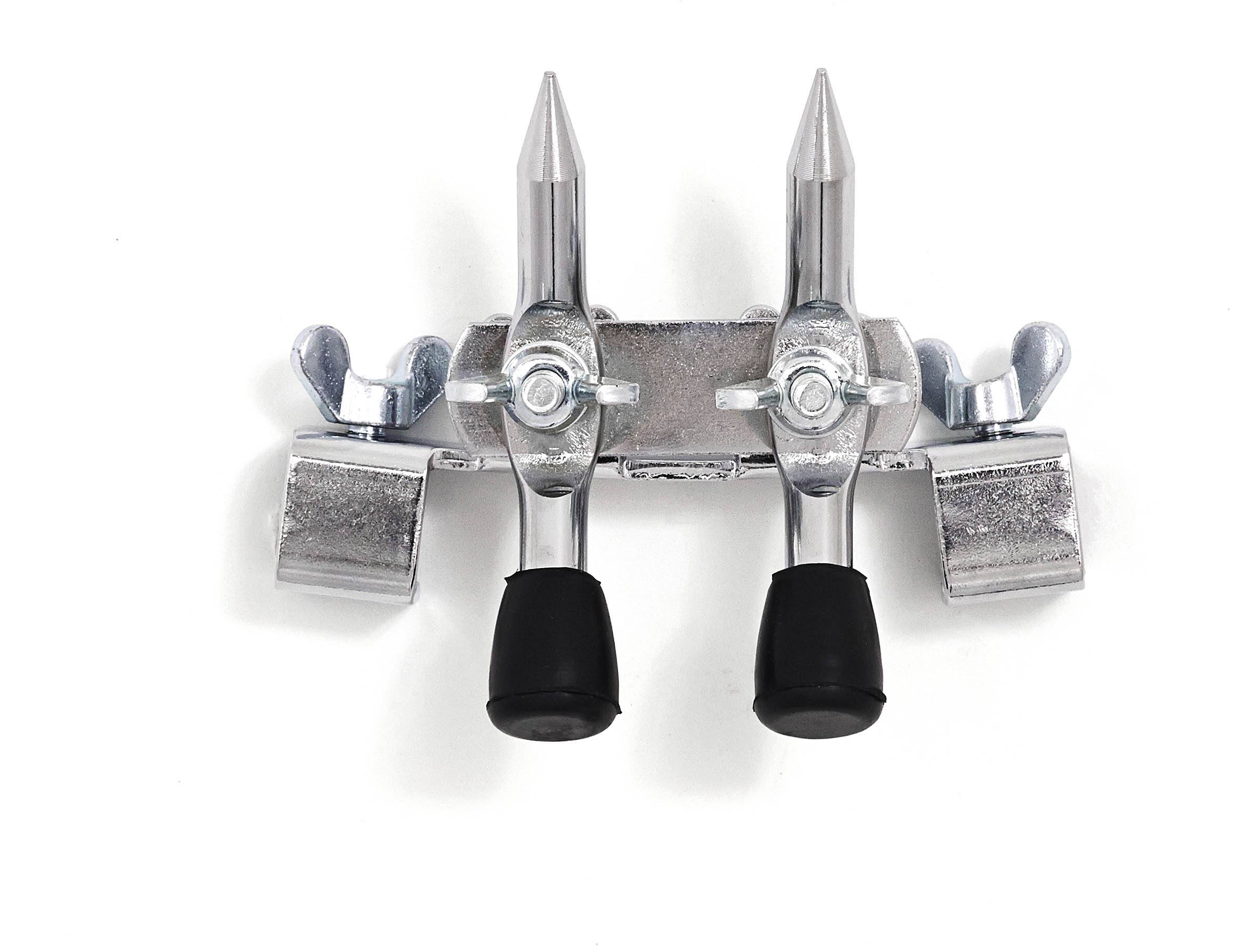 Front. Gibraltar Hardware - Hoop Mounted Bass Drum Anchor, Prevents Drum Creep with Dual Surface Tips for Carpet or Hard Floors, Universal Fit.