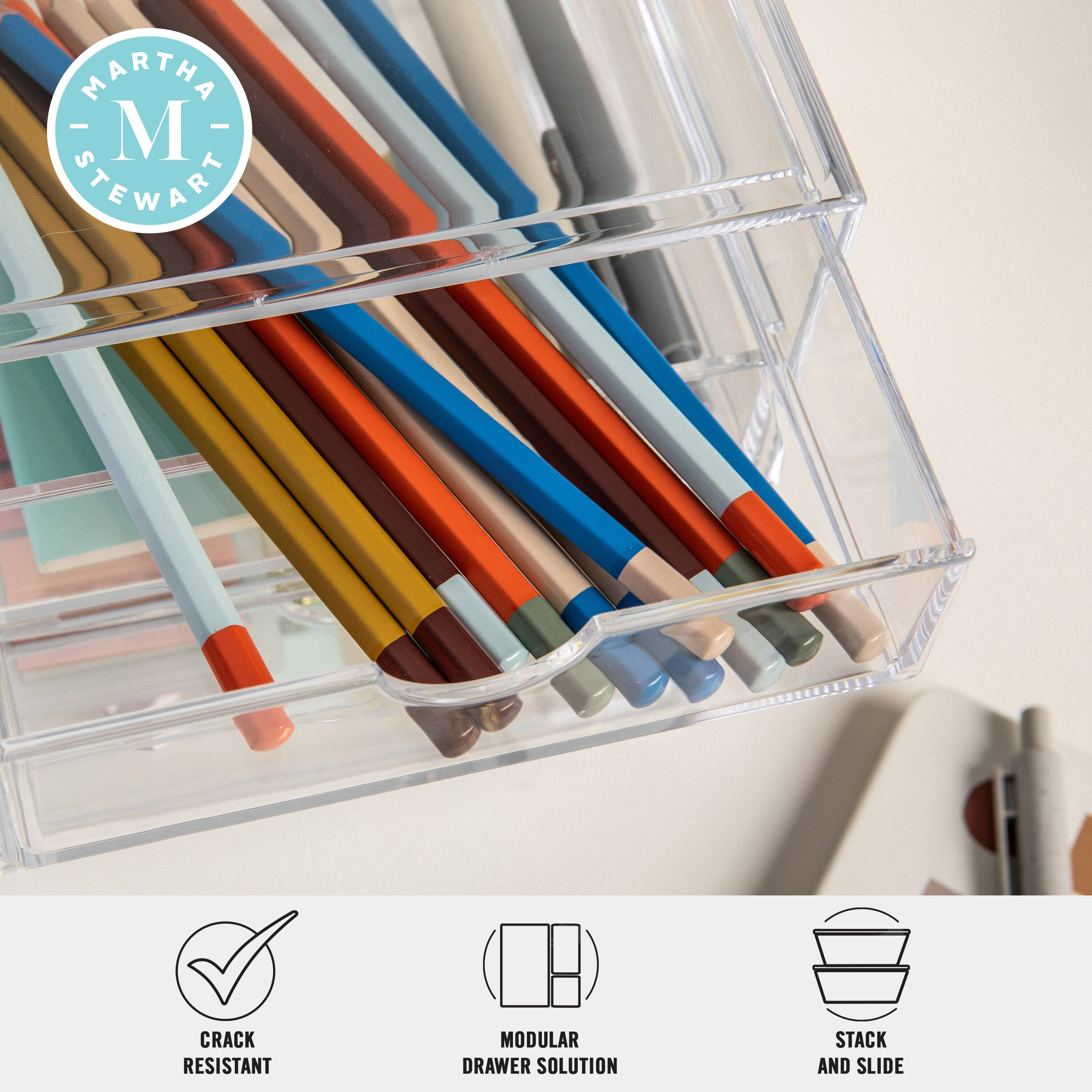 Martha Stewart Crack Resistant Modular Drawer Solution Stack and Slide