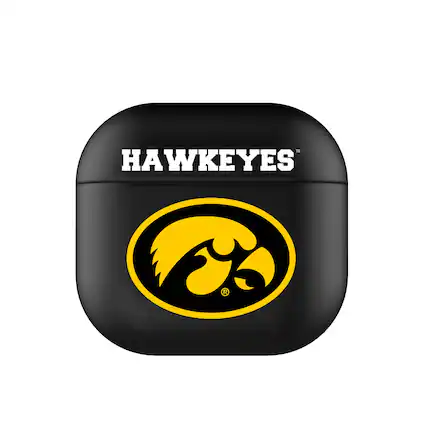 Front. Keyscaper - Iowa Hawkeyes Iowa Hawkeyes Insignia AirPods 4th Generation Case Cover - No Size - Black.
