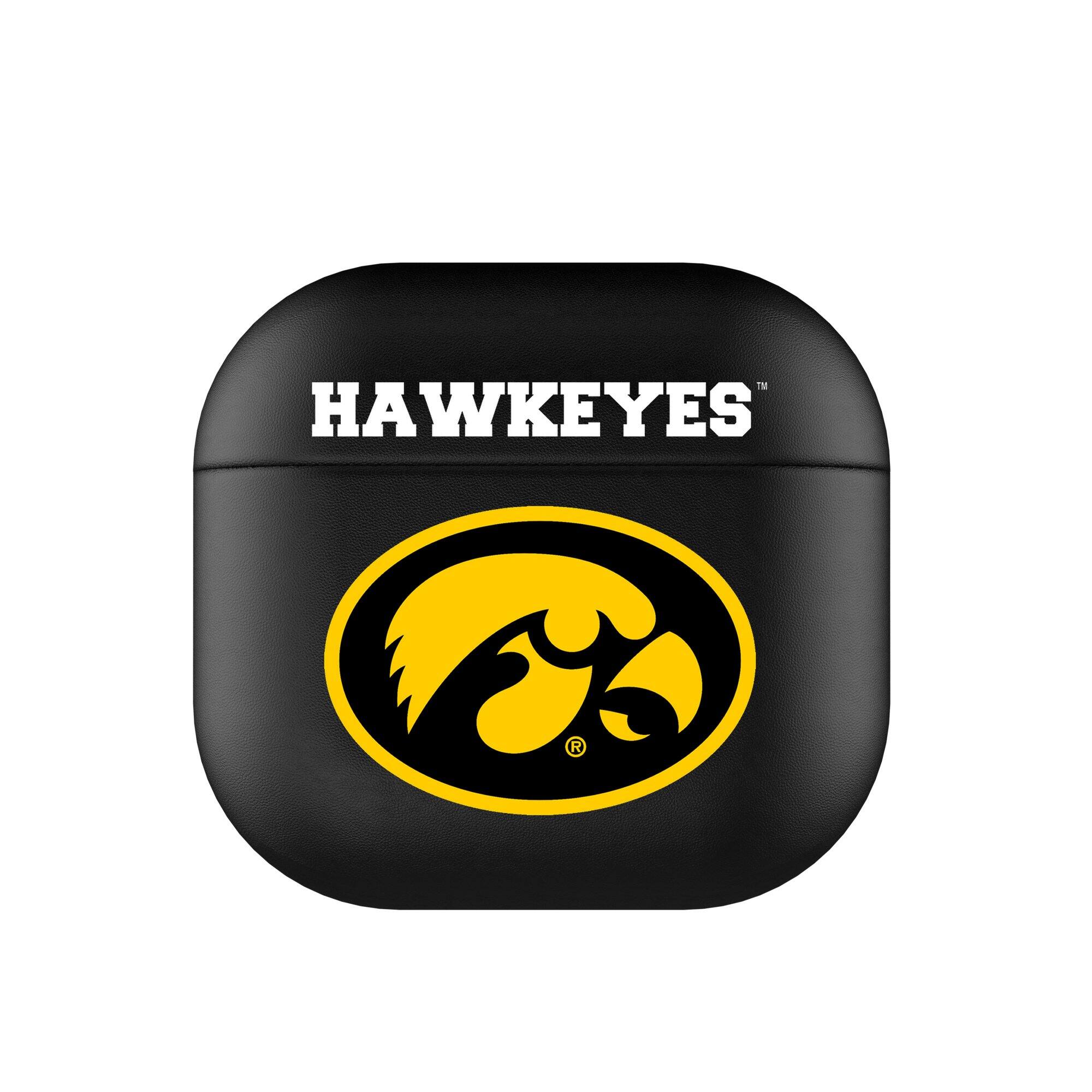 Front. Keyscaper - Iowa Hawkeyes Iowa Hawkeyes Insignia AirPods 4th Generation Case Cover - No Size - Black.