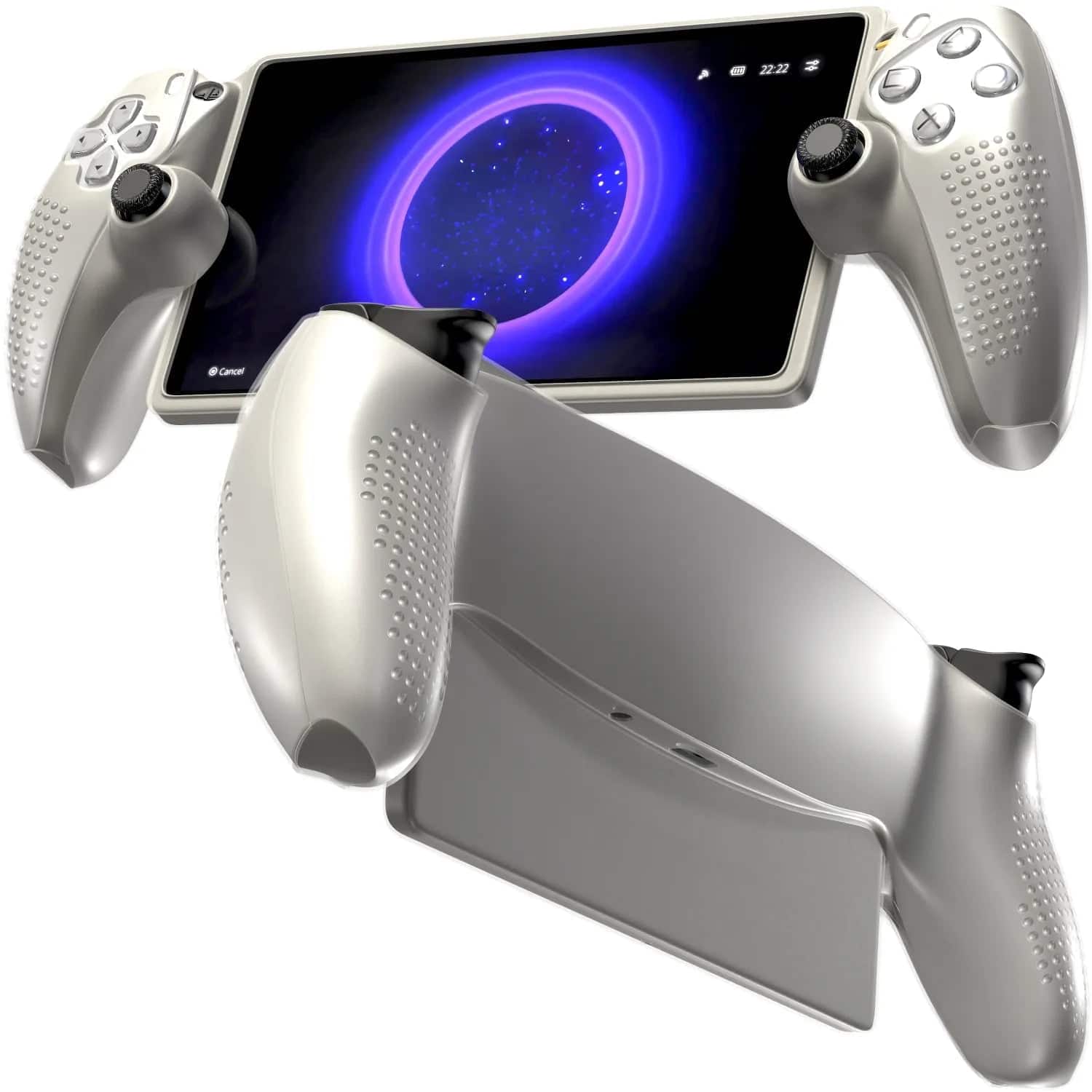 RomeTech - Silicone Case Anti-Slip for PS5 Playstation Portal Remote Player - White