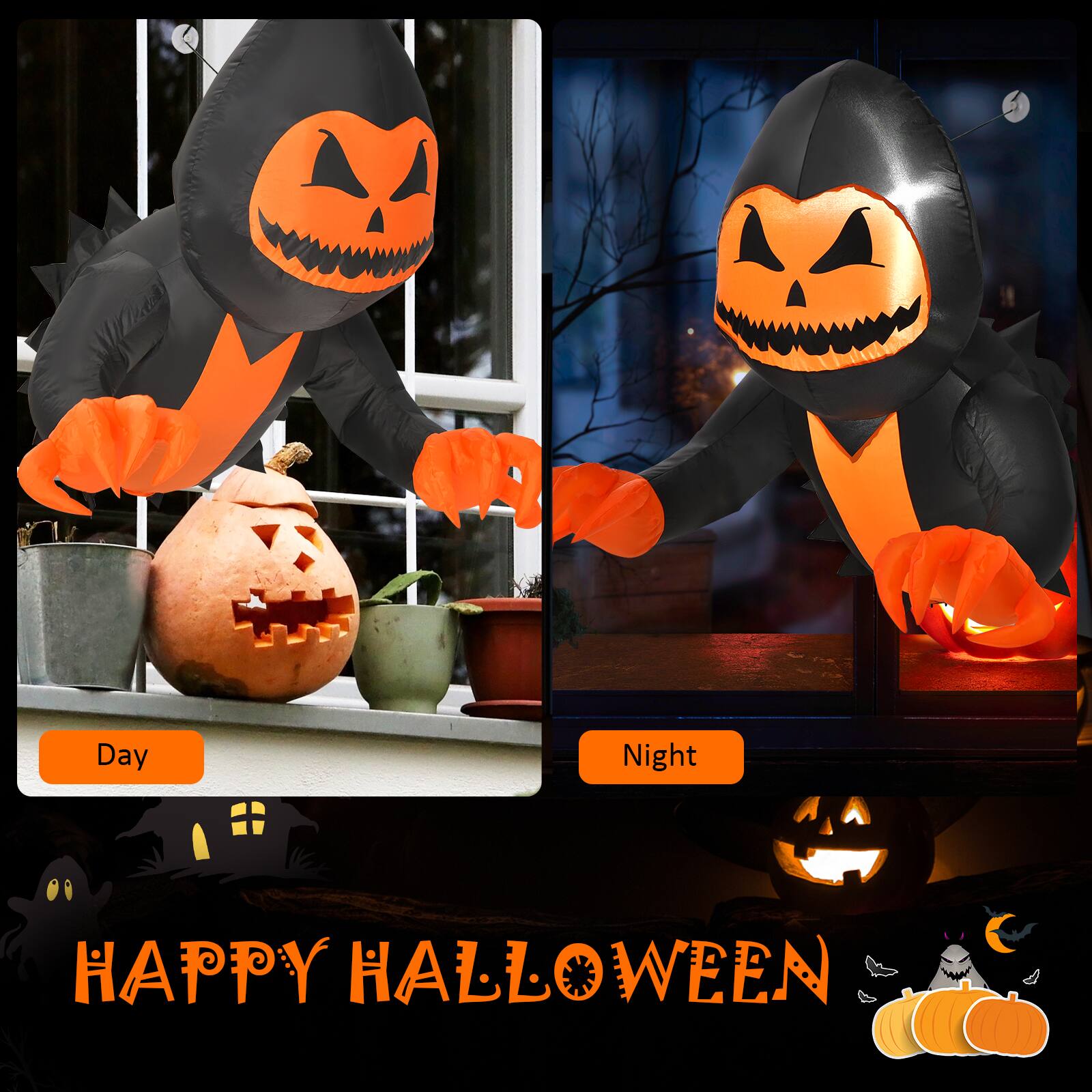 Day Night HAPPY HALLOWEEN