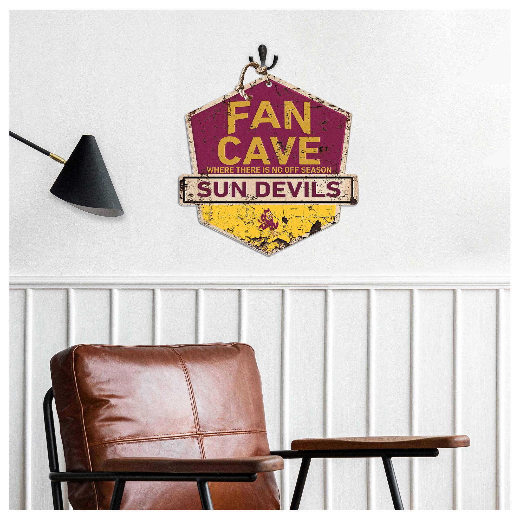 Jardine Arizona State Sun Devils Fan Cave Badge Sign Maroon 4941430 ...