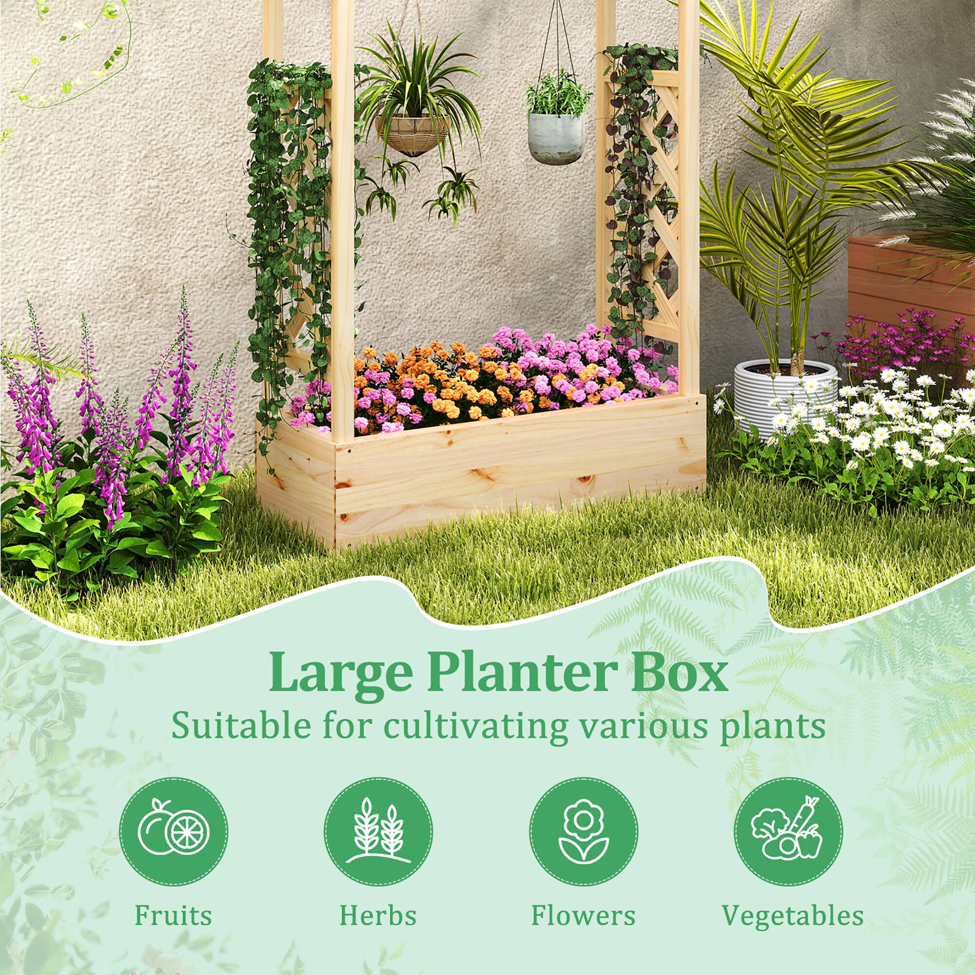 Large Planter Box  
Suitable for cultivating various plants  

- Fruits  
- Herbs  
- Flowers  
- Vegetables