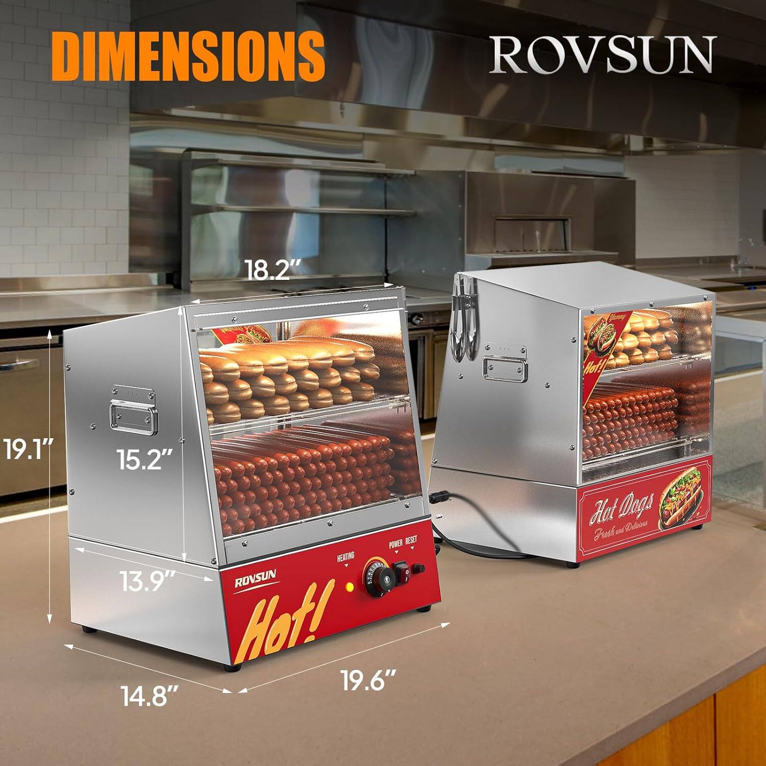 DIMENSIONS ROVSUN  
19.1" x 18.2" x 15.2"  
13.9" x 14.8" x 19.6"