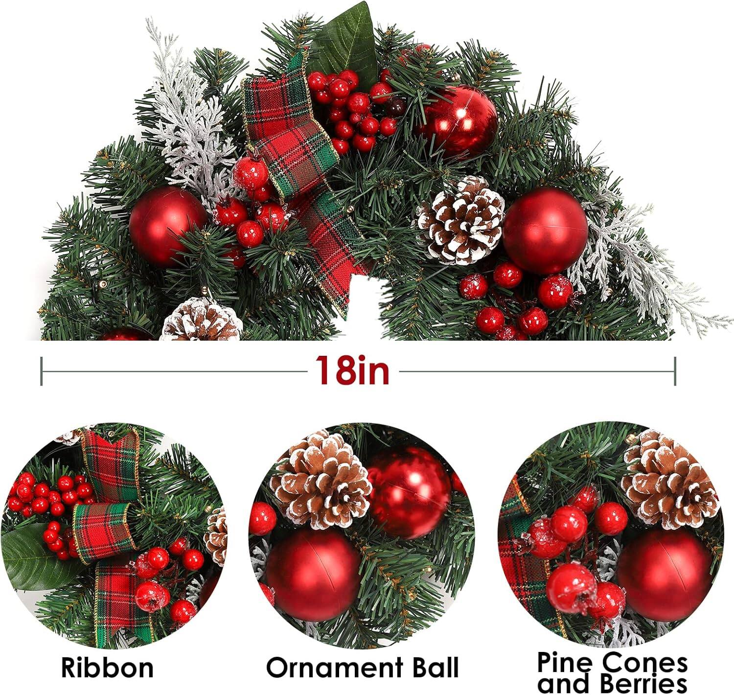 18in Ribbon Ornament Ball Pine Cones and Berries

18in

Ribbon

Ornament Ball

Pine Cones and Berries