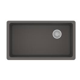 Winpro - Undermount Granite Composite 33 in. L x 18-3/4 in. L x 9-1/2 in. Single Bowl Kitchen Sink - Gray