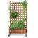 Alt View 3. Costway - 50in Wood Planter Box w/Trellis Mobile Raised Bed for Climbing Plant - Natural.