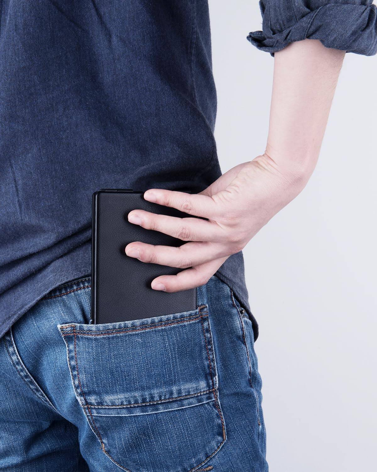 Alt View 2. METALTON - Foldable Portable With Stand Holder Rechargeable Ultra Slim Folding Compatible Ios Android Windows Smartp - Black.