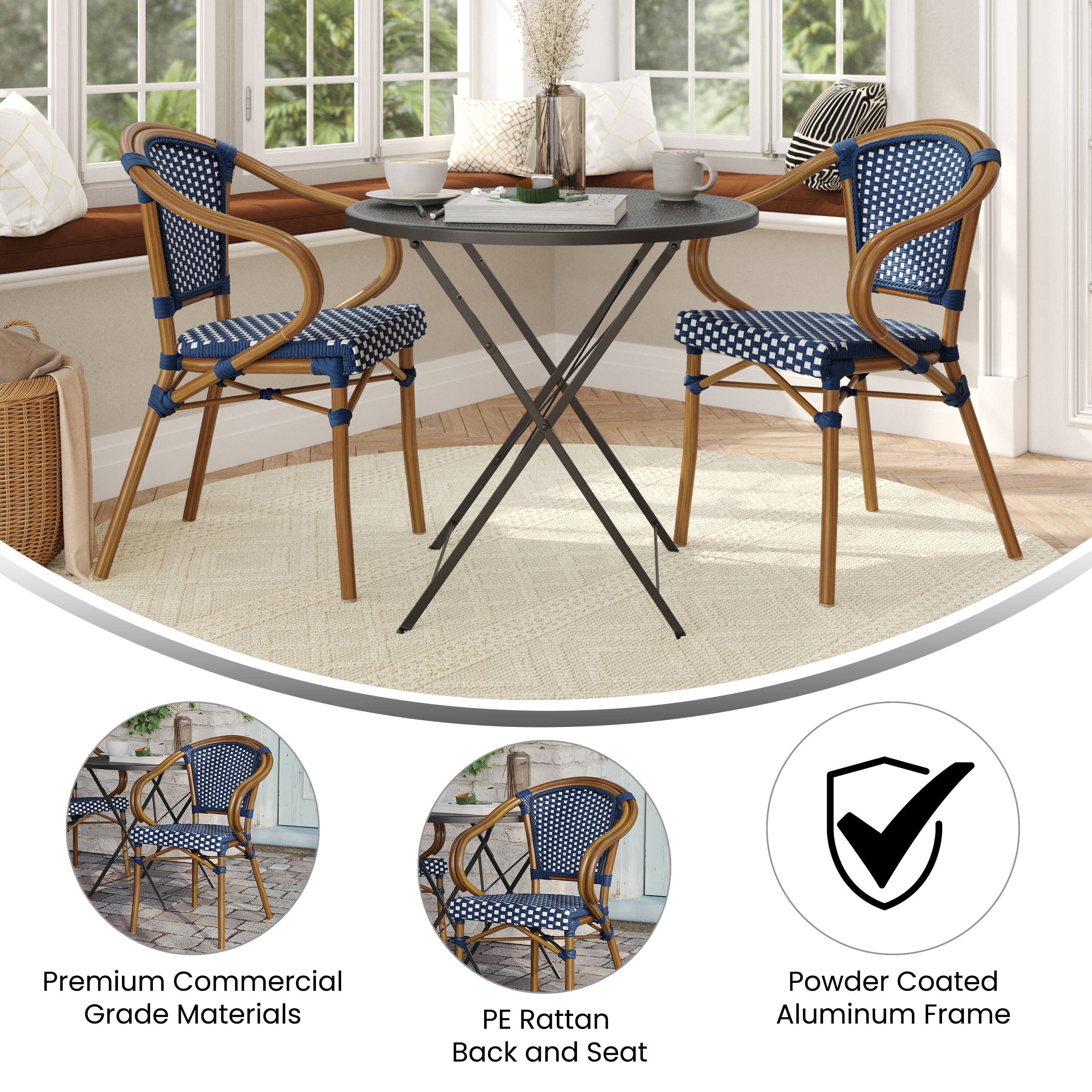 Premium Commercial Grade Materials  
PE Rattan Back and Seat  
Powder Coated Aluminum Frame