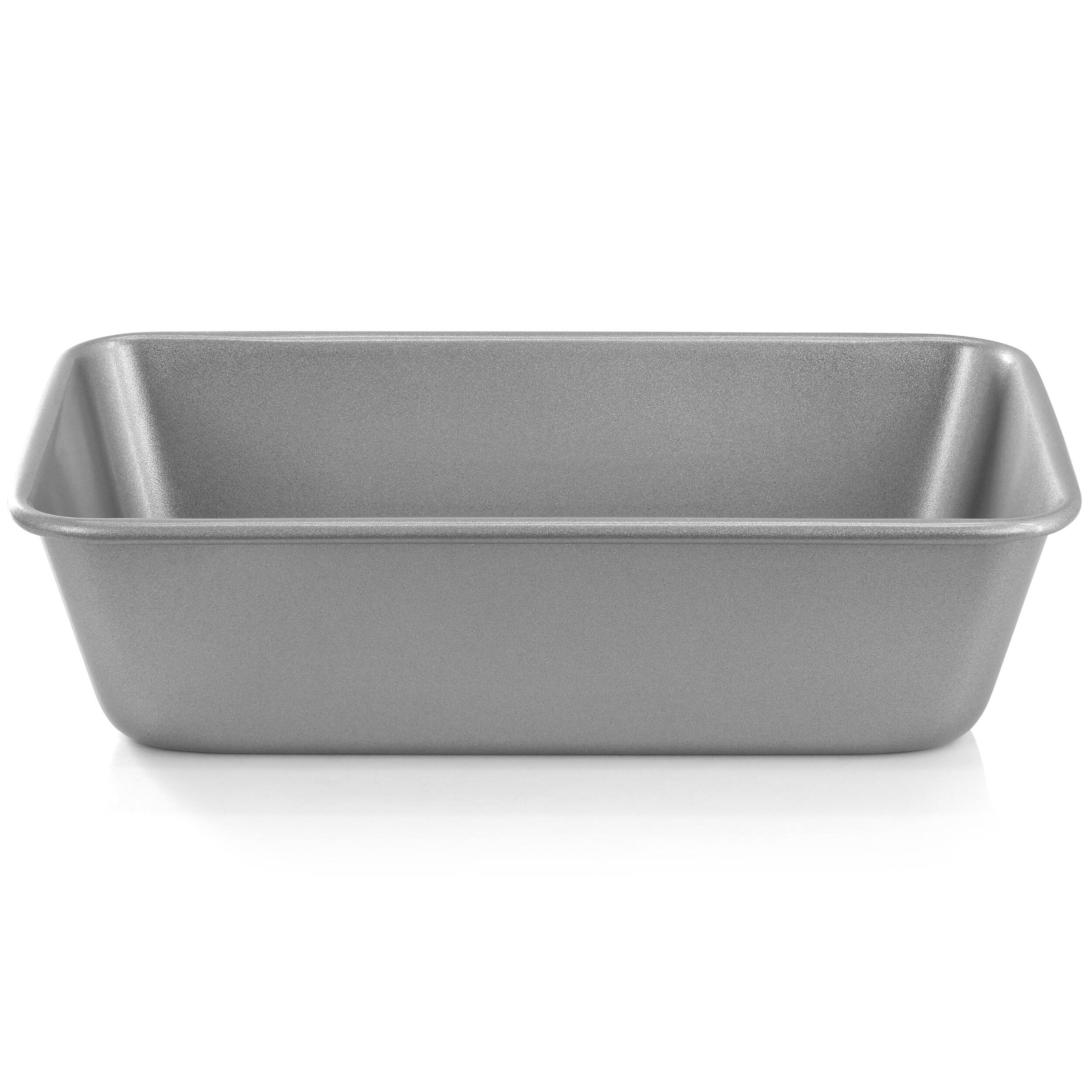 Alt View 1. Martha Stewart - Martha Stewart Everyday Bakeaway 9 Inch Nonstick Steel Loaf Pan - Silver.