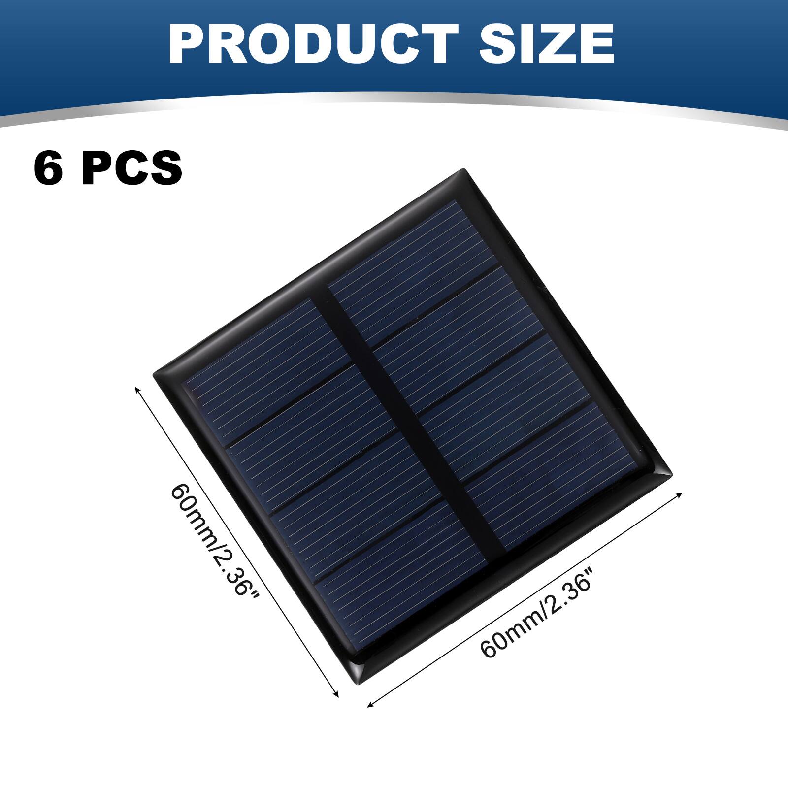 PRODUCT SIZE  
6 PCS  
60mm/2.36" x 60mm/2.36"
