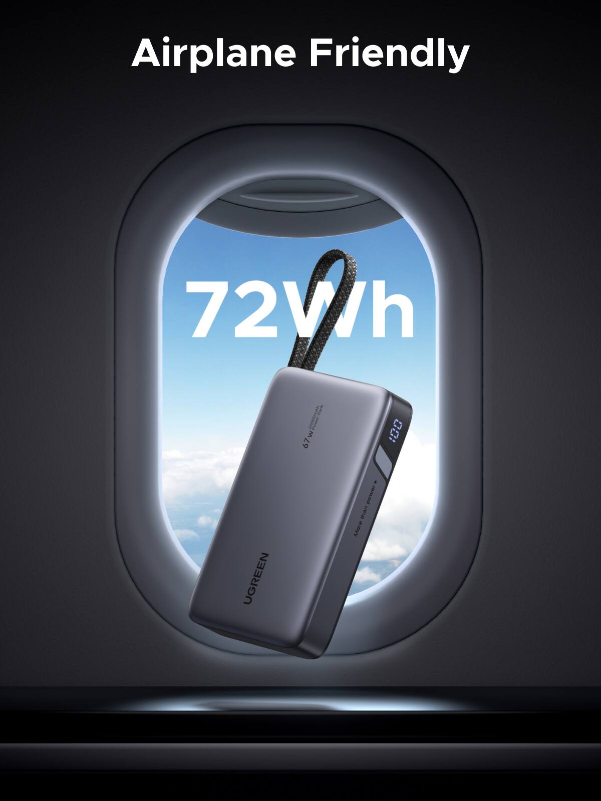 Airplane Friendly  
72Wh  
UGREEN