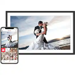 MOSZAR LLC - 15.6" Frameo WiFi Digital Photo Frame, 32GB, 1920x1080 IPS Touch Screen, App Sharing