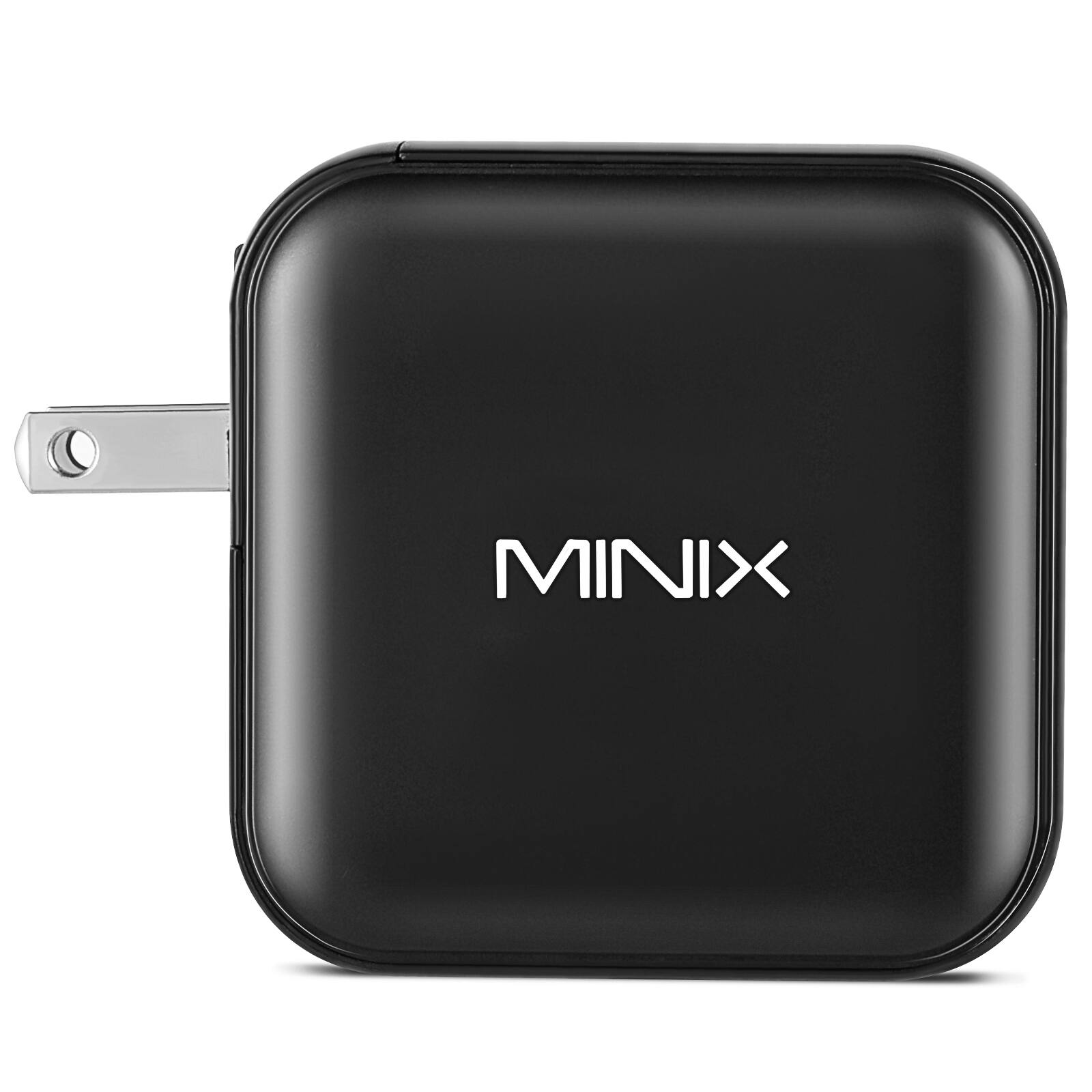 Alt View 13. MINIX - 100W Turbo 4-Ports GaN Foldable Wall Charger with 3-USB-C(Max 100W/20W), 1-USB-A(Max 18W), US/EU/UK Plugs for Travel - Black.