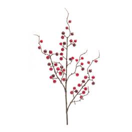 BreeBe - Iced Berry Twig Spray (Set of 12) - Red, Brown