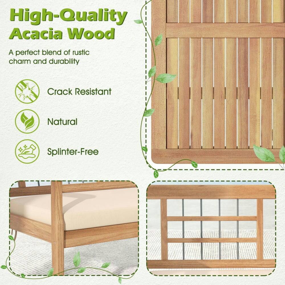 High-Quality Acacia Wood  
A perfect blend of rustic charm and durability  

- Crack Resistant  
- Natural  
- Splinter-Free
