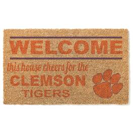 Jardine - Clemson Tigers 18" x 30" Welcome Doormat - Brown