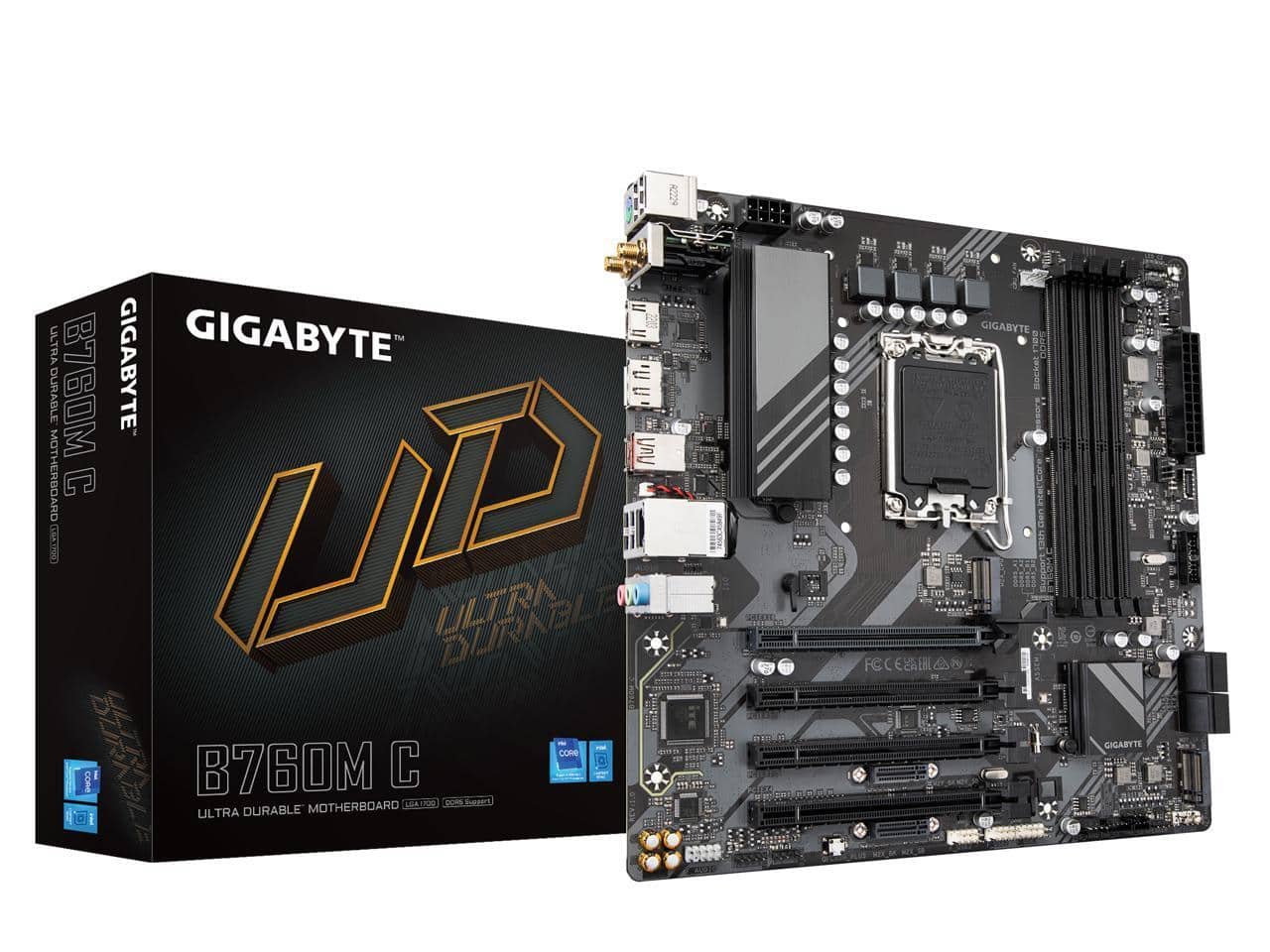 GIGABYTE - B760M C LGA 1700 DDR5 M.2 PCIe 4.0 Wi-Fi LAN Q-Flash