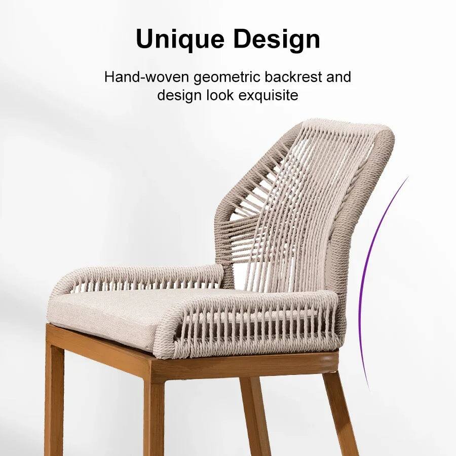 Unique Design

Hand-woven geometric backrest and design look exquisite