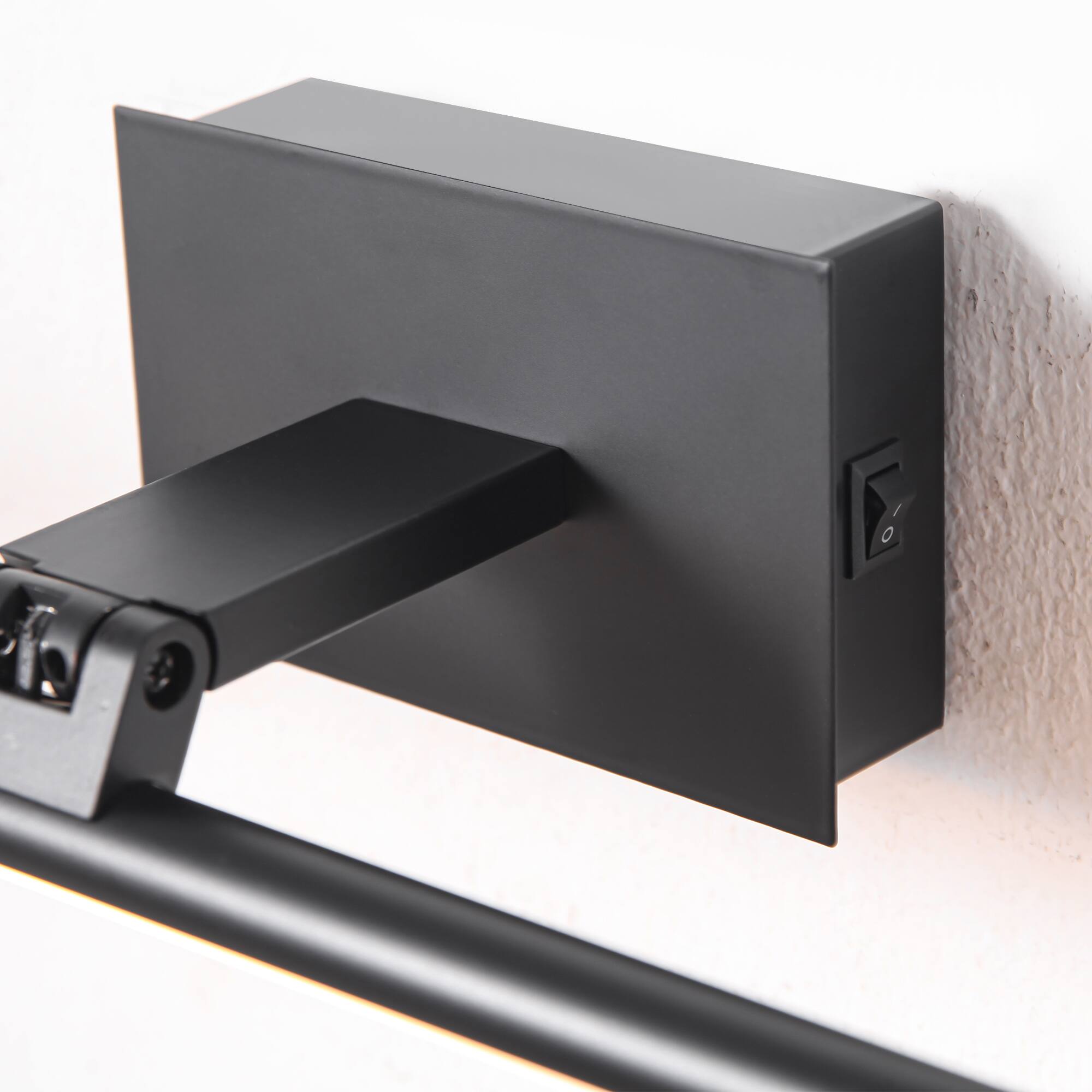 Alt View 6. Parrot Uncle - Battery-Powered 3000K LED Black Vanity Light with Remote Control - Black.