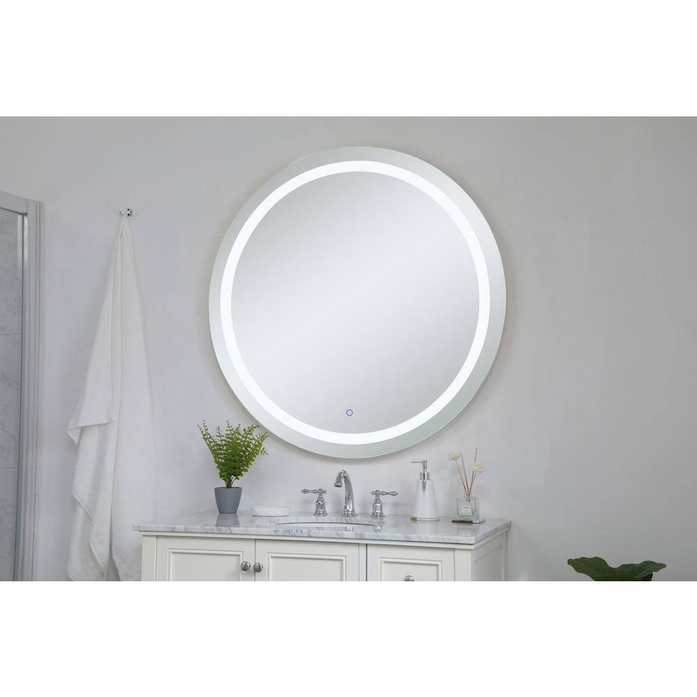 Alt View 4. Elegant Decor - Helios 42 inch Hardwired LED mirror - Silver.
