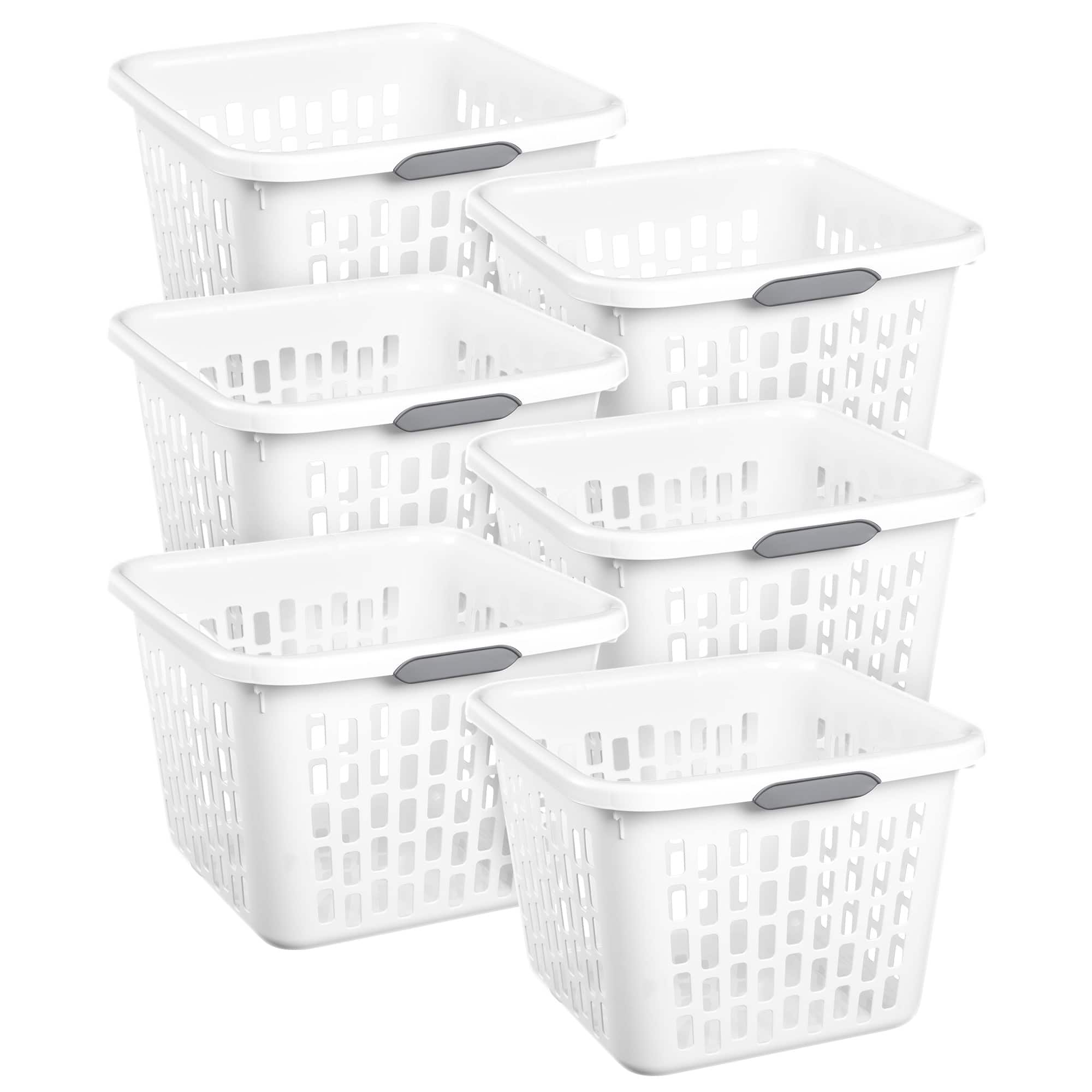 Sterilite - Laundry Basket, 1.5 Bushel Plastic Hamper with Handles, 6 Pack - White price history on PriceWatchPro
