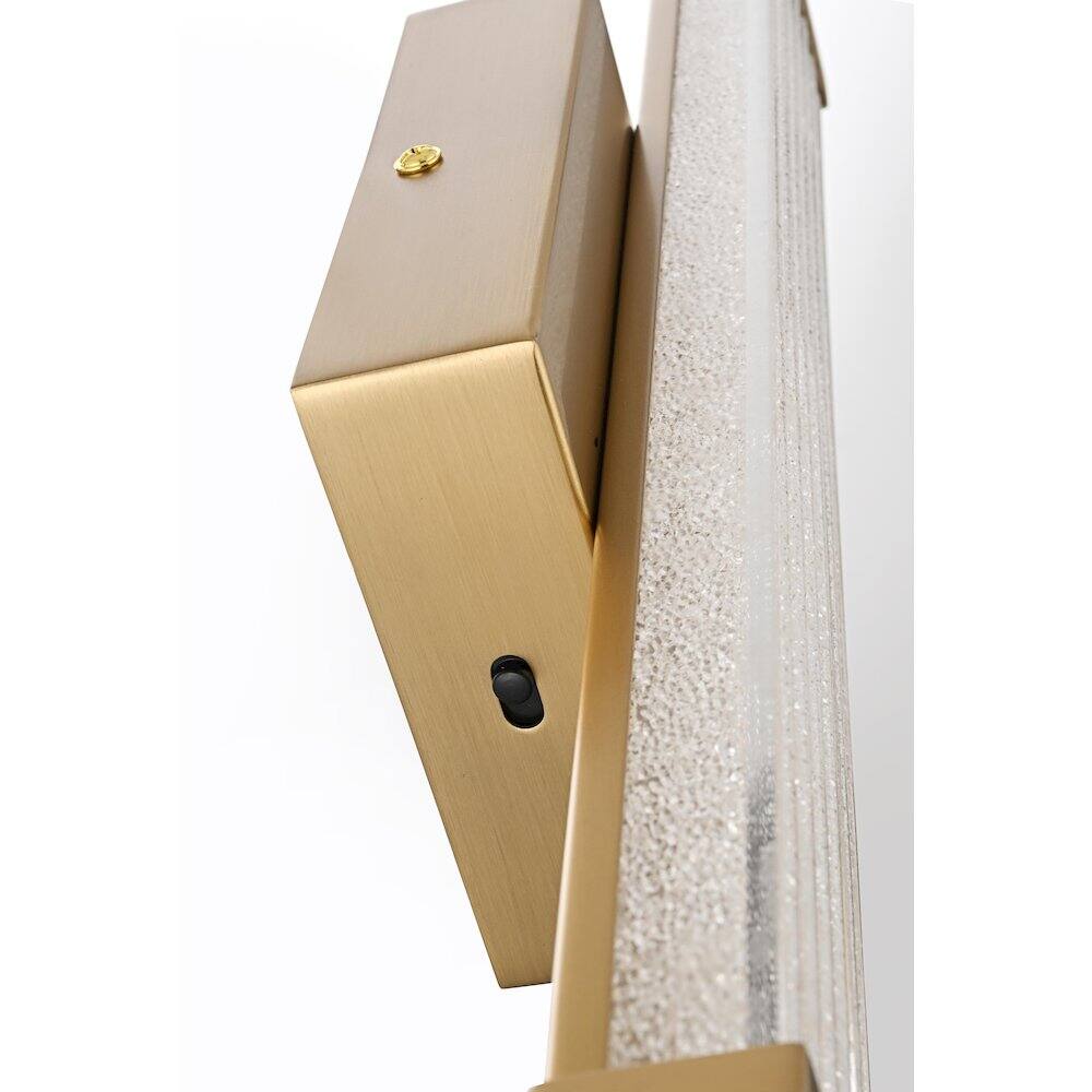 Alt View 3. Living District - Jaxx 16 Inch Led Wall Sconce In Satin Gold - Satin Gold.