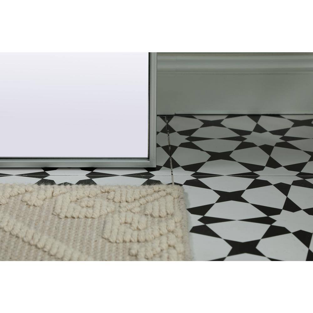 Alt View 2. Elegant Decor - Metal Frame Arch Full Length Mirror 35x66 Inch in Silver - Silver.