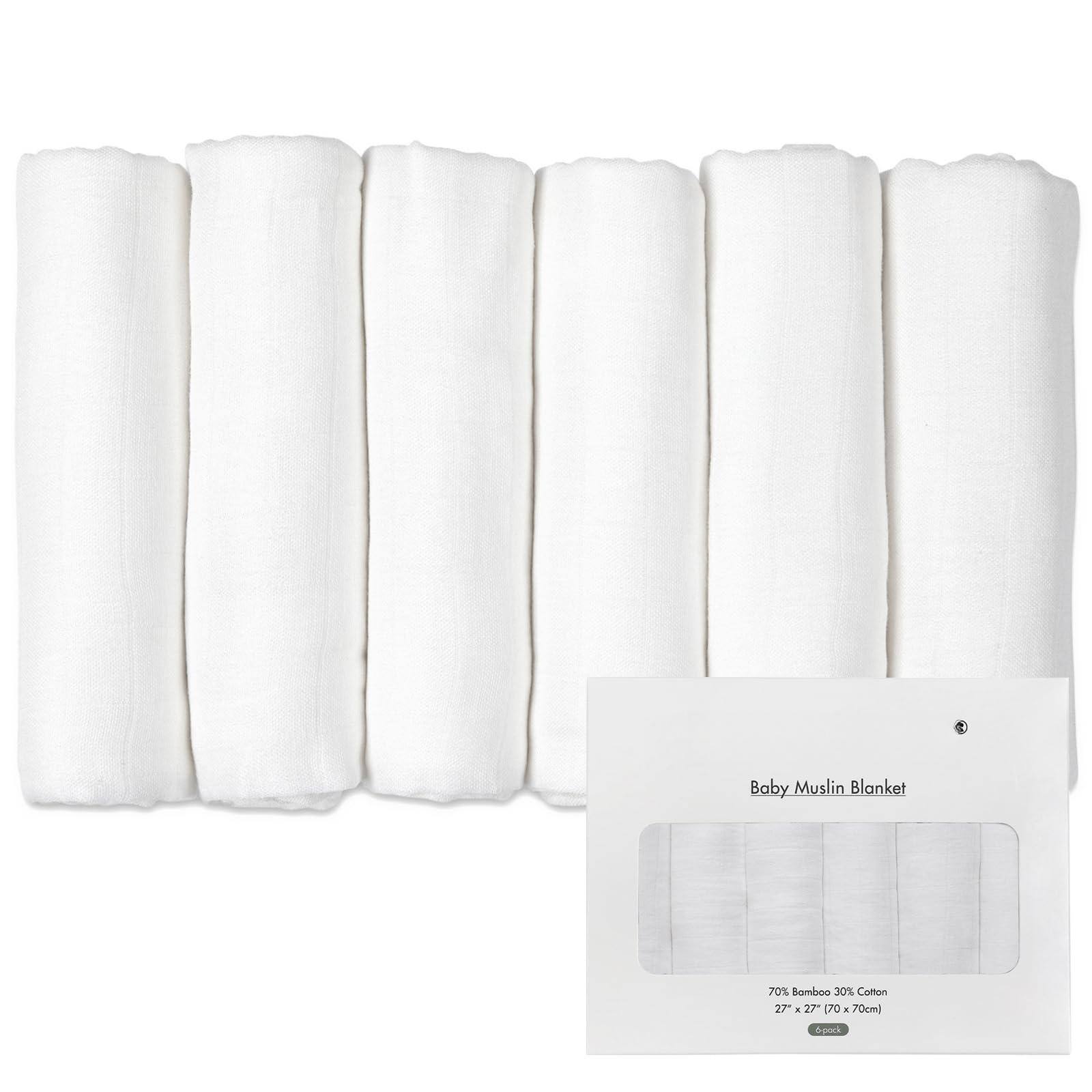 Baby Muslin Blanket  
70% Bamboo 30% Cotton  
27" x 27" (70 x 70 cm)  
Spork
