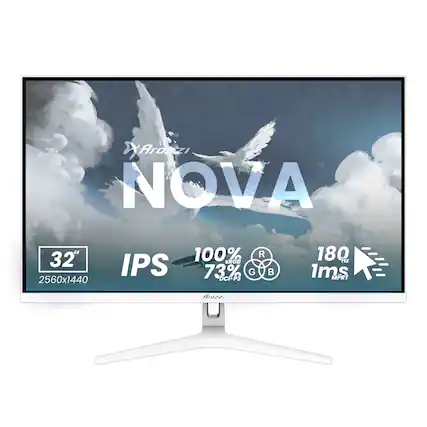 Arozzi NOVA 32" 2560x1440 100% sRGB 73% DCI-P3 IPS 180 Hz 1ms MPRT