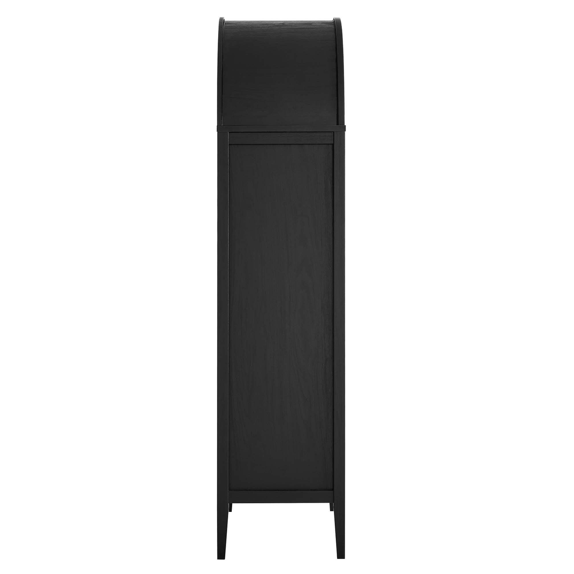 Alt View 2. Modway - Nolan Tall Arched Storage Display Cabinet by Modway - Black Oak.