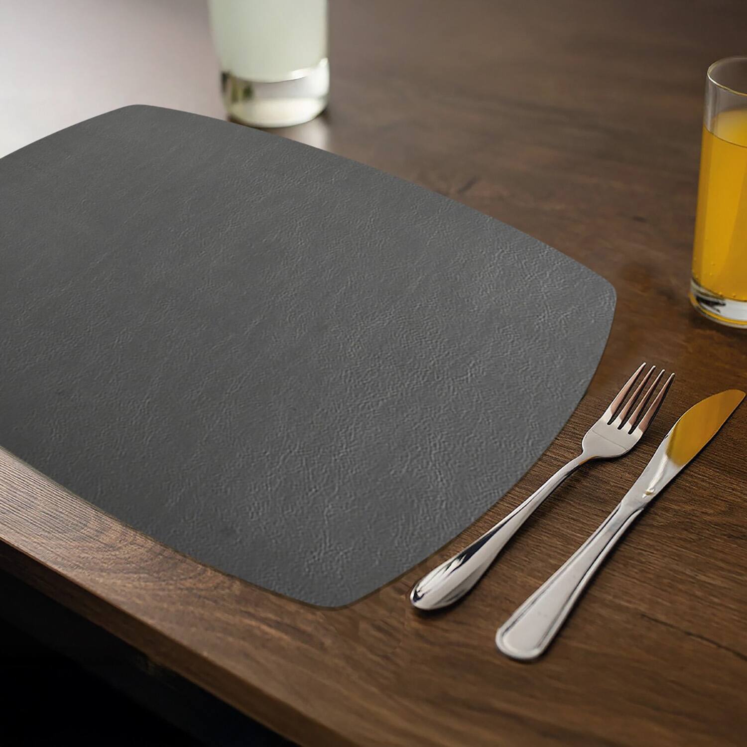 Alt View 1. Frieling - Davanti by  Mattola Placemats Set of 6, Rectangle Plus - Castlerock Gray.