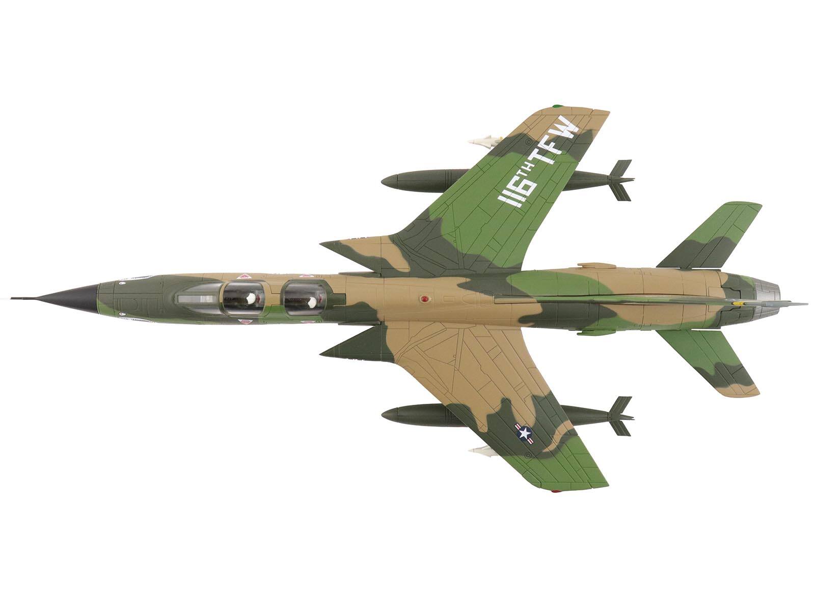 Alt View 2. Hobby Master - Republic F-105F Thunderchief Fighter-Bomber Aircraft US Air Force "Air Power Series" 1/72 Diecast Model by Hobby Master.