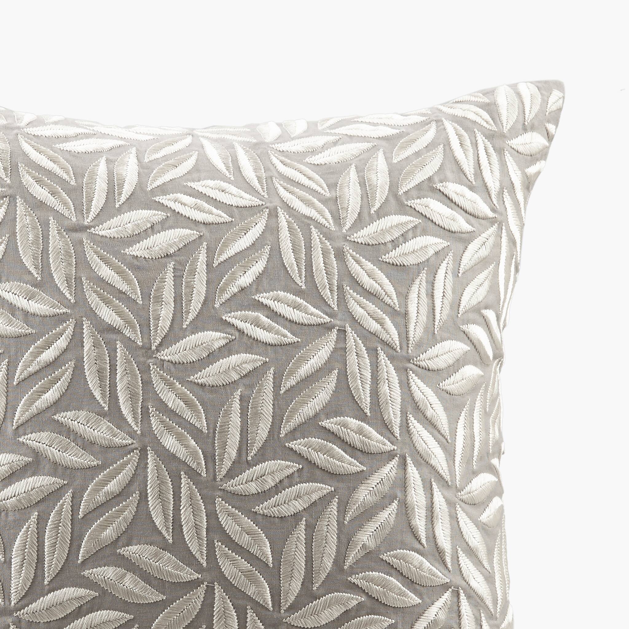 Alt View 1. Gracie Mills - Gracie Mills Simpson Embroidered Square Decor Pillow - Grey.