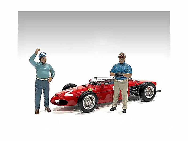 Alt View 1. American Diorama - "Racing Legends" 50's Figures A and B Set of 2 for 1/18 Scale Models by American Diorama - Multi.