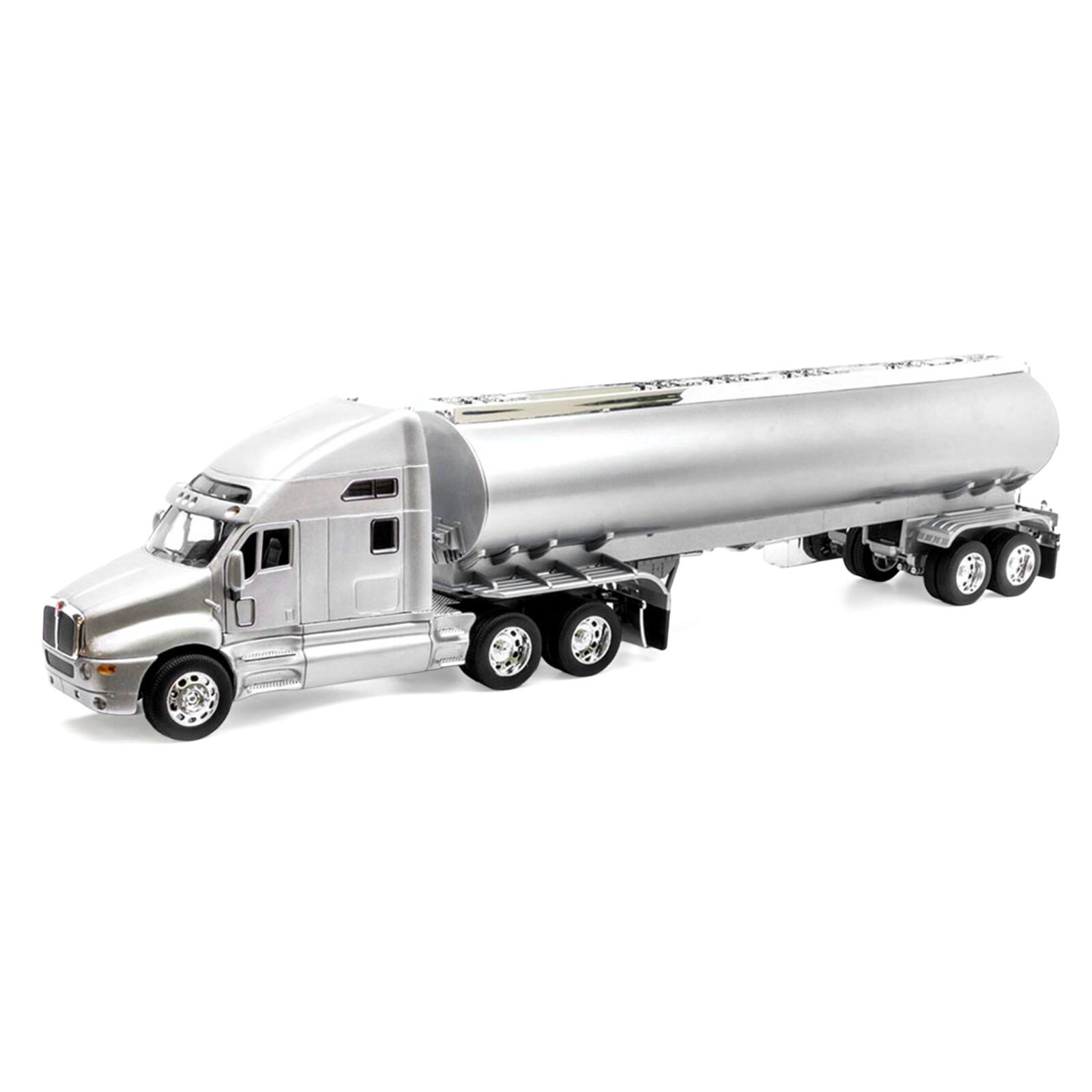 Alt View 1. Welly - Kenworth T2000 Truck Silver Metallic with Silver Tanker Trailer "Transporter" Series 1/32 Diecast Model by Welly.