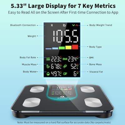 Arboleaf Smart Scale for Body Weight and Fat, High Precision Scale Arboleaf Smart Scale for Body Weight and Fat, High Precision Scale