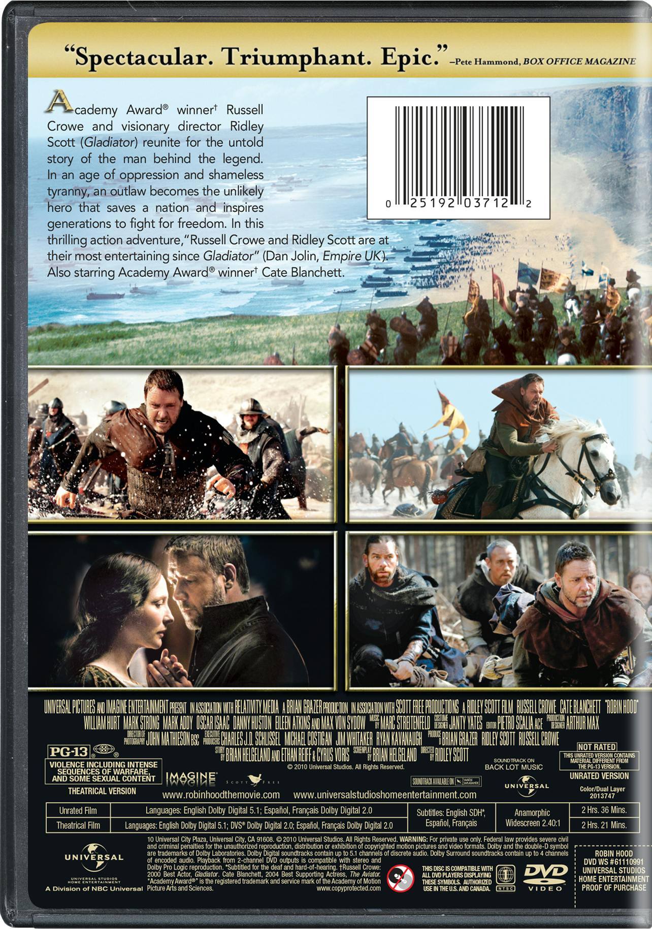 Angle. Robin Hood (Unrated Director's Cut) [DVD].