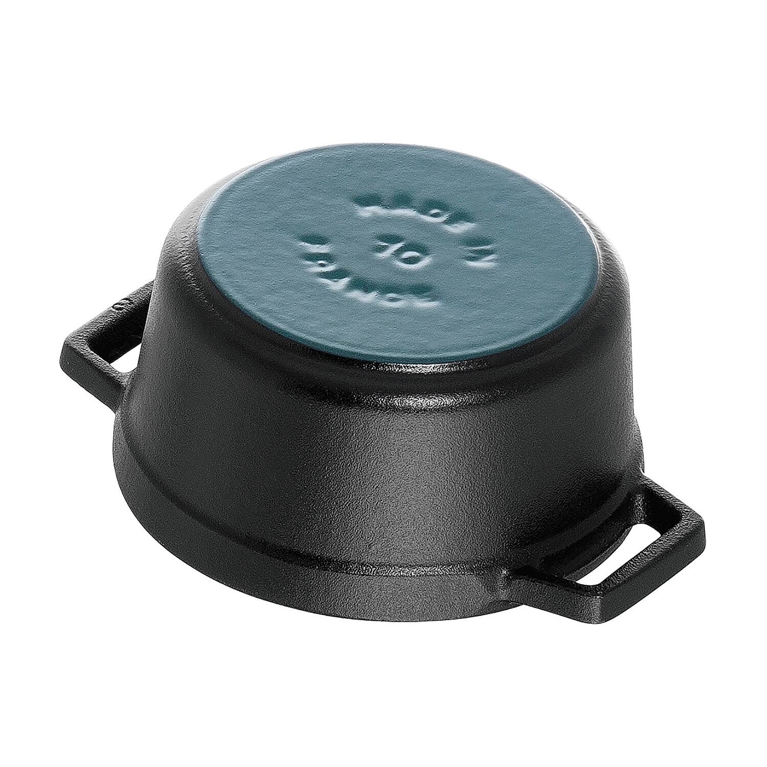 Alt View 2. Staub - Staub Cast Iron Mini Round Cocotte, Dutch Oven, 0.25-quart, serves 1, Made in France, Matte Black - Matte Black.