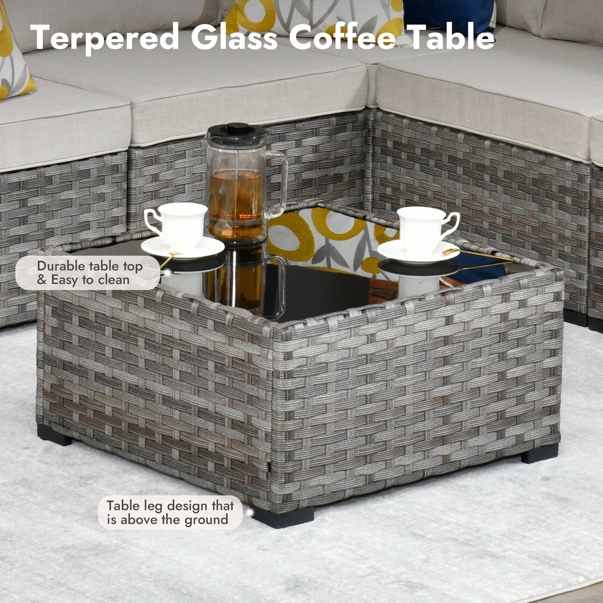Tempered Glass Coffee Table

- Durable table top & Easy to clean
- Table leg design that is above the ground